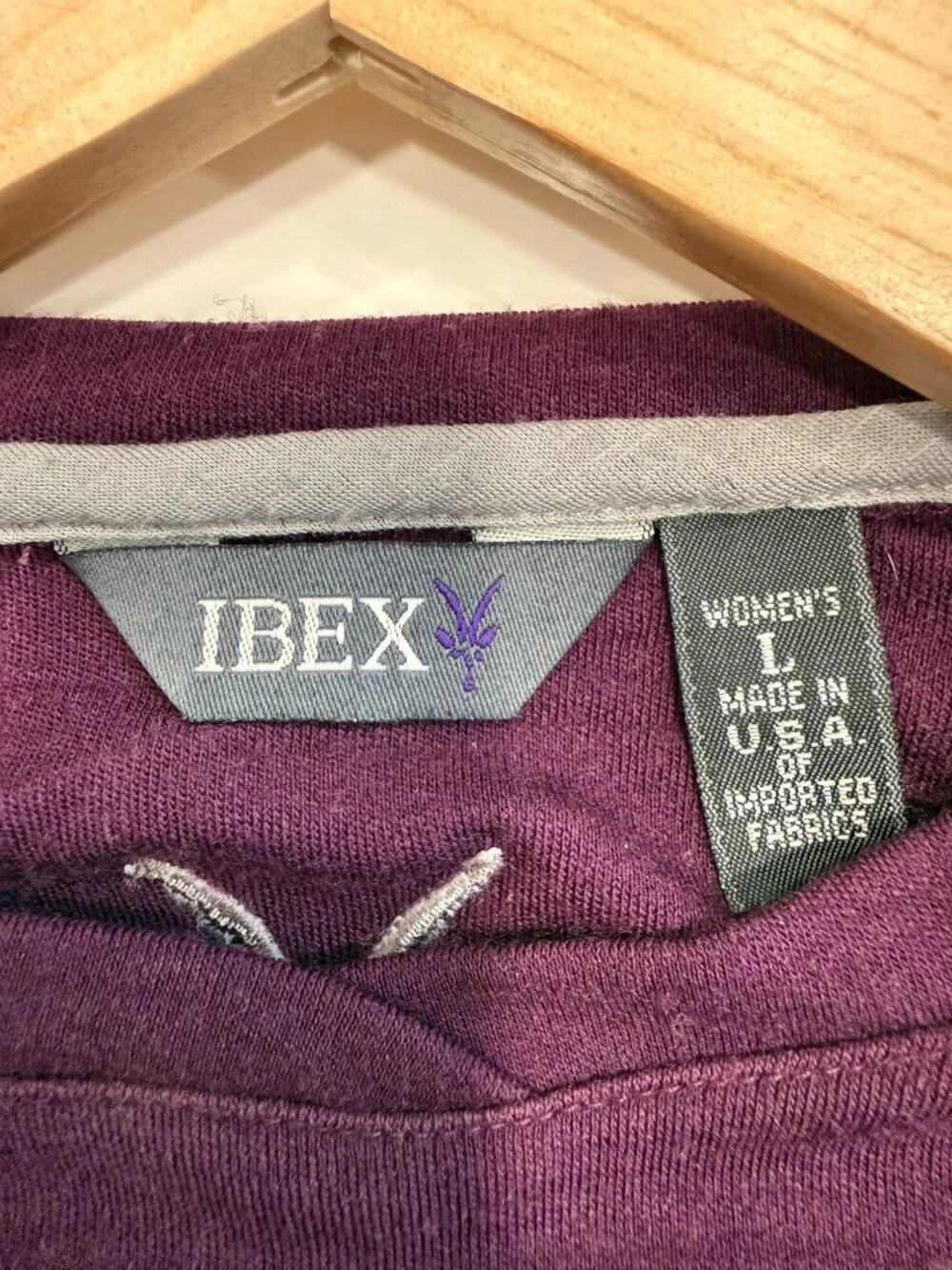 Ibex Women's Merino Wool Base Layer Crew Neck Thermal Top Large Long Sleeve